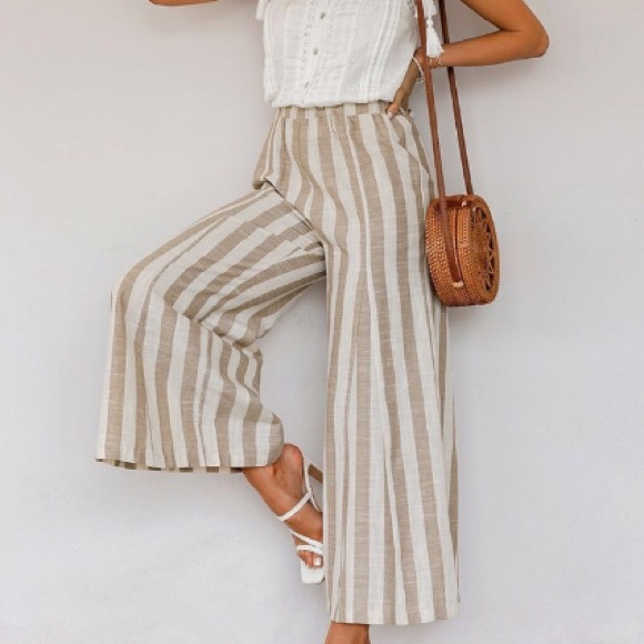 American Eagle Outfitters Pants - AMERICAN EAGLE Block Striped Wide Leg Pants NWT
